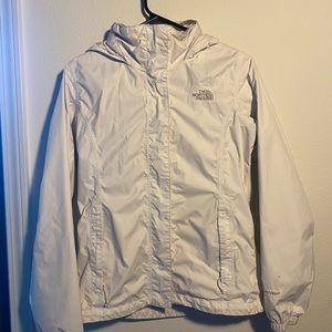 North Face HyVent Waterproof Nylon Jacket in White